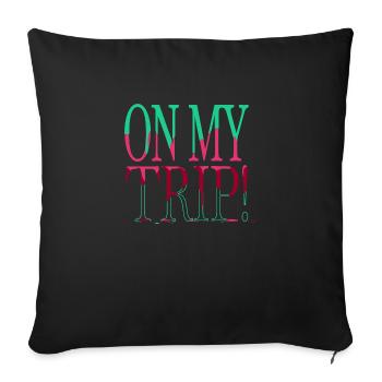 jokes present idea internet sayings funny sayings - Sofa pillowcase 17,3'' x 17,3'' (45 x 45 cm) - black - Front