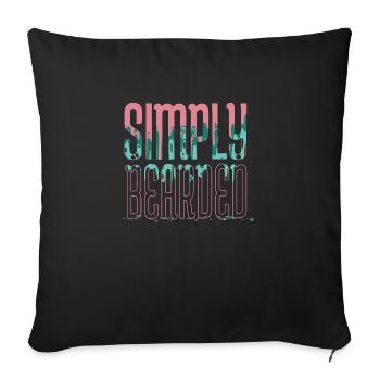 backpacking camping funny family activity outdoors - Sofa pillowcase 17,3'' x 17,3'' (45 x 45 cm) - black - Front