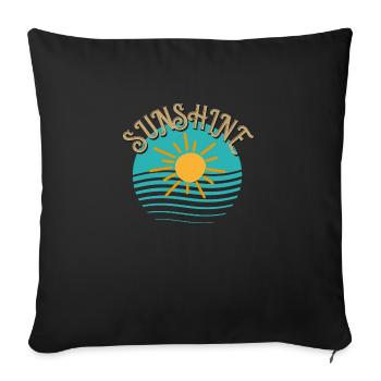 Soleil : l’élixir d’or - Housse de coussin décorative 45 x 45 cm - noir - Devant