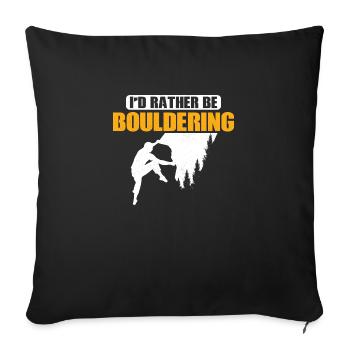 Je préfère faire de l’escalade de bloc - Housse de coussin décorative 45 x 45 cm - noir - Devant