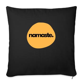 Namasté - Housse de coussin décorative 45 x 45 cm - noir - Devant
