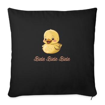 Biele Biele Biele süße Ente - Sofakissenbezug 45 x 45 cm - Schwarz - Vorne
