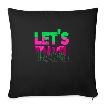 Déclaration Randonnée Awesome France Idée Cadeau Cool - Housse de coussin décorative 45 x 45 cm - noir - Devant