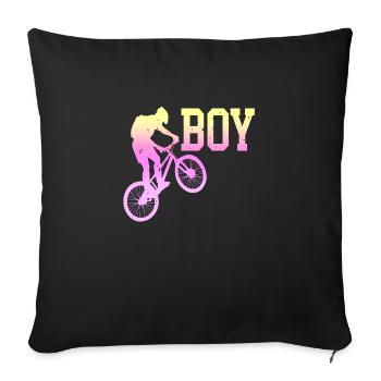 bike bicycle cycle lifestyle healthy transport - Sofa pillowcase 17,3'' x 17,3'' (45 x 45 cm) - black - Front