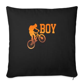 bike bicycle cycle lifestyle healthy transport - Sofa pillowcase 17,3'' x 17,3'' (45 x 45 cm) - black - Front