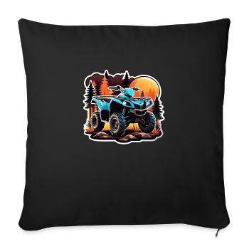 quad et tout terrain - Housse de coussin décorative 45 x 45 cm - noir - Devant