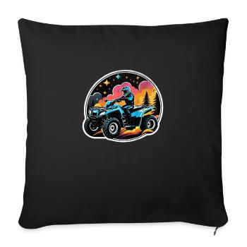 quad et tout terrain - Housse de coussin décorative 45 x 45 cm - noir - Devant