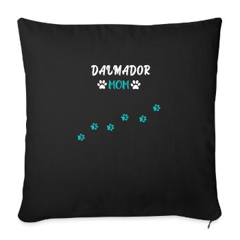 Dalmador Mom I Dalmatiner Labrador Mix - Sofakissenbezug 45 x 45 cm - Schwarz - Vorne