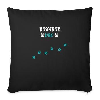 Boxador Dad I Boxer Labrador Mix - Sofakissenbezug 45 x 45 cm - Schwarz - Vorne