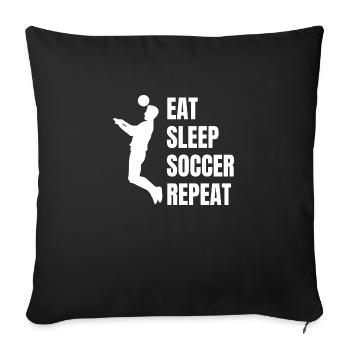 Soccer Team Soccer Design Soccer Player - Sofa pillowcase 17,3'' x 17,3'' (45 x 45 cm) - black - Front
