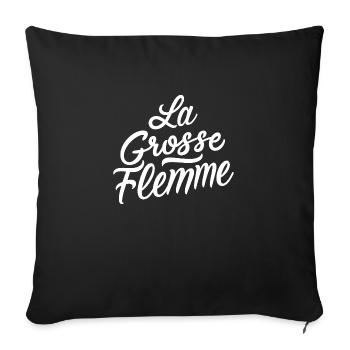 La grosse flemme - Housse de coussin décorative 45 x 45 cm - noir - Devant