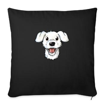 Alfred Portrait - Sofa pillowcase 17,3'' x 17,3'' (45 x 45 cm) - black - Front
