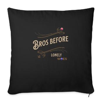 Fraternité Bros Amitié Loyal Solidaire - Housse de coussin décorative 45 x 45 cm - noir - Devant