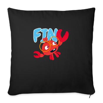 Maari - Abenteuer Am Riff Krabbe Fin - Sofakissenbezug 45 x 45 cm - Schwarz - Vorne