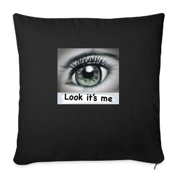 Regarde, c’est moi - Housse de coussin décorative 45 x 45 cm - noir - Devant