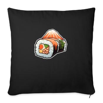 Sushi - Sofa pillowcase 17,3'' x 17,3'' (45 x 45 cm) - black - Front