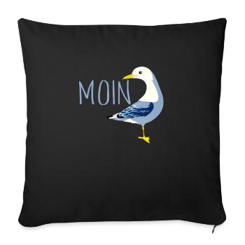 Hello with Möve - Sofa pillowcase 17,3'' x 17,3'' (45 x 45 cm) - black - Front