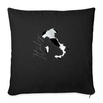 Map of Italy – Real Football EN - Sofa pillowcase 17,3'' x 17,3'' (45 x 45 cm) - black - Front