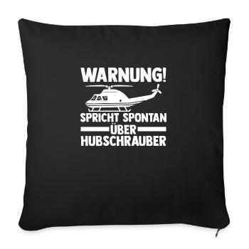 Pilot Helicopter Helicopter - Sofa pillowcase 17,3'' x 17,3'' (45 x 45 cm) - black - Front