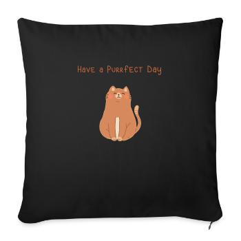 Have a purrfect dy - Sofakissenbezug 45 x 45 cm - Schwarz - Vorne