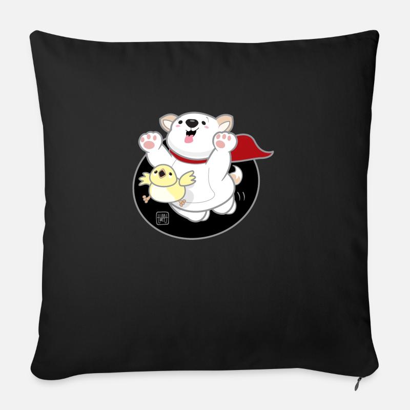 Hundekoreansk - japansk stil 06 - Sofaputetrekk 45 x 45 cm - svart