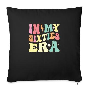Nouveaux Sixties 60e anniversaire Cadeaux Pour Hommes, Femmes - Housse de coussin décorative 45 x 45 cm - noir - Devant