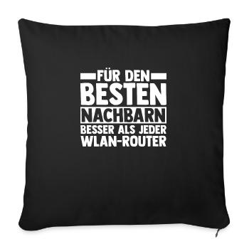 Neighborhood Best Neighbor - Sofa pillowcase 17,3'' x 17,3'' (45 x 45 cm) - black - Front