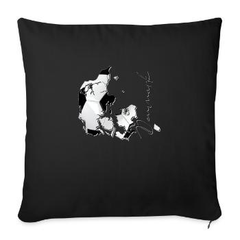 Denmark Map Framed Real Football EN - Sofa pillowcase 17,3'' x 17,3'' (45 x 45 cm) - black - Front