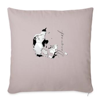 Denmark Map Framed Real Football DK - Sofa pillowcase 17,3'' x 17,3'' (45 x 45 cm) - light taupe - Front