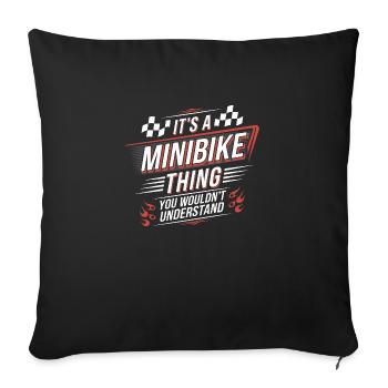 Small bikes, big fun - Sofa pillowcase 17,3'' x 17,3'' (45 x 45 cm) - black - Front