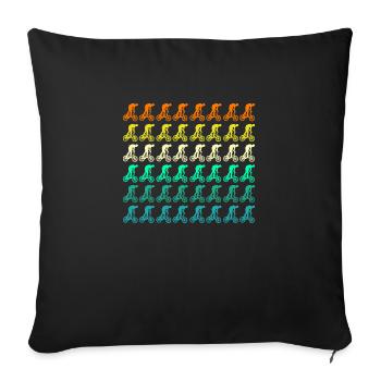 Vélo VTT - Housse de coussin décorative 45 x 45 cm - noir - Devant