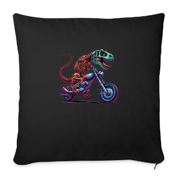 Motorrad Motocross biker bike - Sofakissenbezug 45 x 45 cm - Schwarz - Vorne