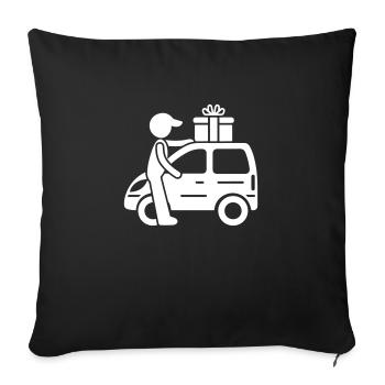 Package Service Delivery - Sofa pillowcase 17,3'' x 17,3'' (45 x 45 cm) - black - Front