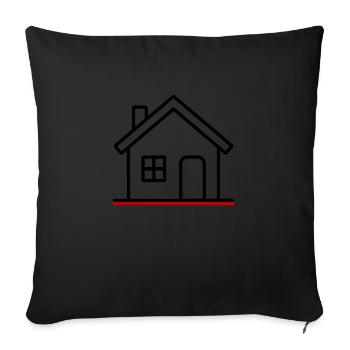 Icône de la maison - Housse de coussin décorative 45 x 45 cm - noir - Devant
