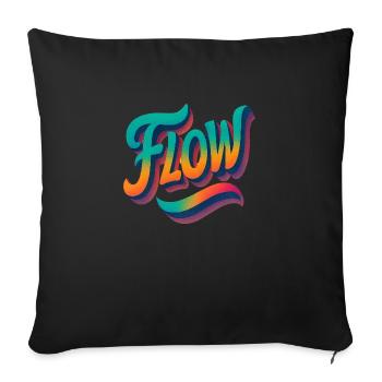 Let It Flow - Sofa pillowcase 17,3'' x 17,3'' (45 x 45 cm) - black - Front