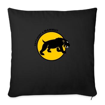 Saber-tooth tiger - Sofa pillowcase 17,3'' x 17,3'' (45 x 45 cm) - black - Front