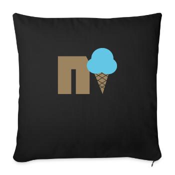 nice blau - Sofakissenbezug 45 x 45 cm - Schwarz - Vorne