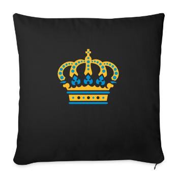 Couronne 01.1 - Housse de coussin décorative 45 x 45 cm - noir - Devant