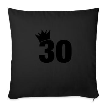 30_krone_f1 - Sofakissenbezug 45 x 45 cm - Schwarz - Vorne