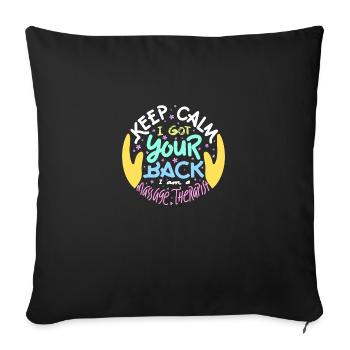 Chemise de massothérapie: "Je suis un massothérapeute - Housse de coussin décorative 45 x 45 cm - noir - Devant