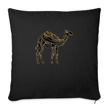 chameau - Housse de coussin décorative 45 x 45 cm - noir - Devant