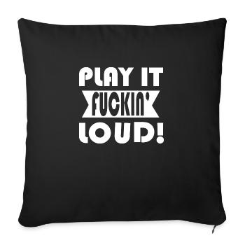 Rock and Roll Rock Music - Sofa pillowcase 17,3'' x 17,3'' (45 x 45 cm) - black - Front
