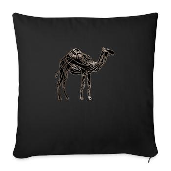 Kamel - Sofakissenbezug 45 x 45 cm - Schwarz - Vorne
