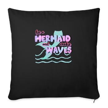 Ocean Sublimation - Sofa pillowcase 17,3'' x 17,3'' (45 x 45 cm) - black - Front