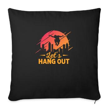 Let's Hang Out Traceur Parkour - Sofakissenbezug 45 x 45 cm - Schwarz - Vorne