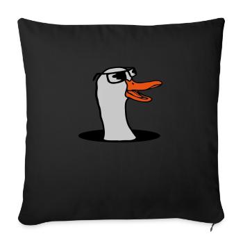 Bottom Hole Sunglasses Goose - Sofa pillowcase 17,3'' x 17,3'' (45 x 45 cm) - black - Front