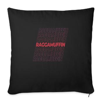 Raggamuffin - Sofa pillowcase 17,3'' x 17,3'' (45 x 45 cm) - black - Front