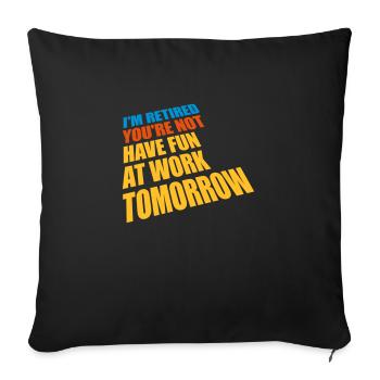 Amusez-vous au travail - Housse de coussin décorative 45 x 45 cm - noir - Devant
