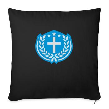 Stars Jesus Christ Laurel Wreath - Sofa pillowcase 17,3'' x 17,3'' (45 x 45 cm) - black - Front
