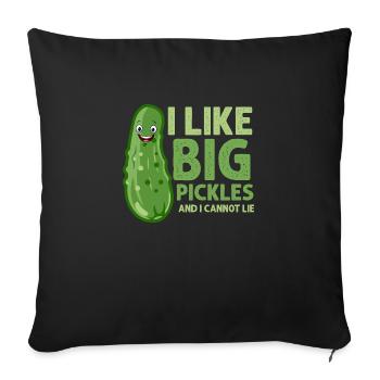 J’aime les gros cornichons et je ne peux pas mentir cornichon cucumbe - Housse de coussin décorative 45 x 45 cm - noir - Devant